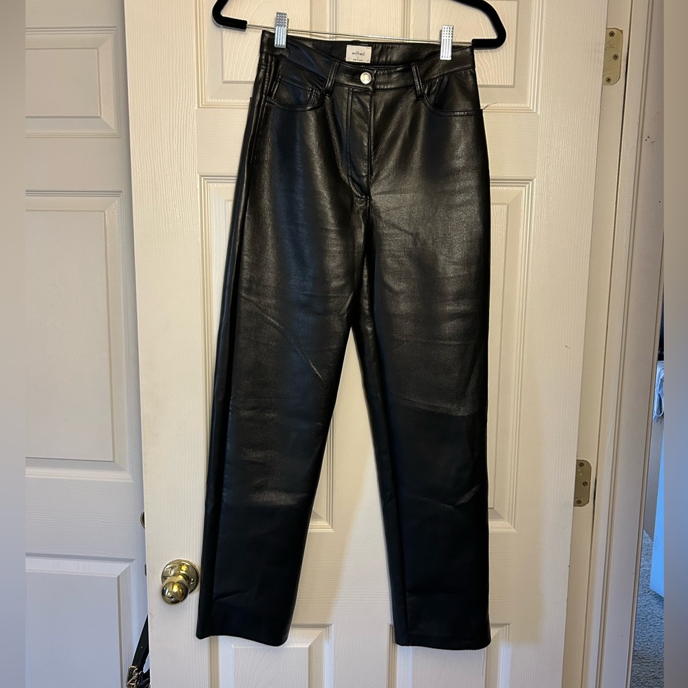 Aritzia Wilfred Milena Leather Pants